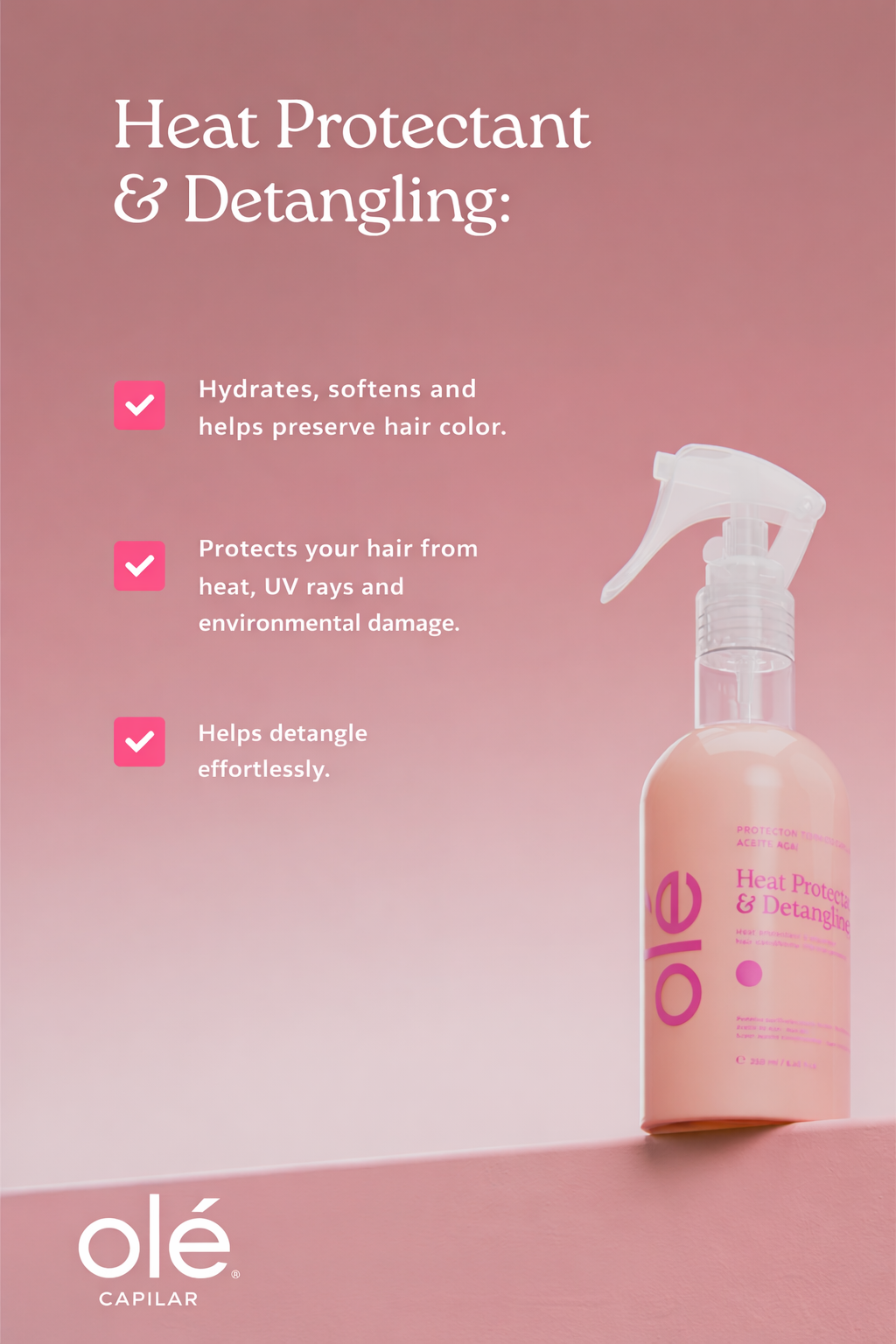 Heat Protectant & Detangler with Açaí Oil